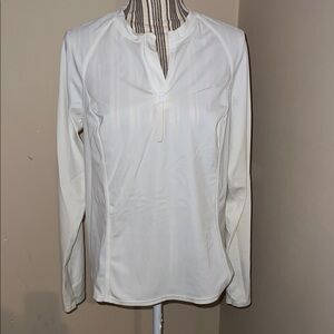 Lands' End Women's Cream Long Sleeve Top